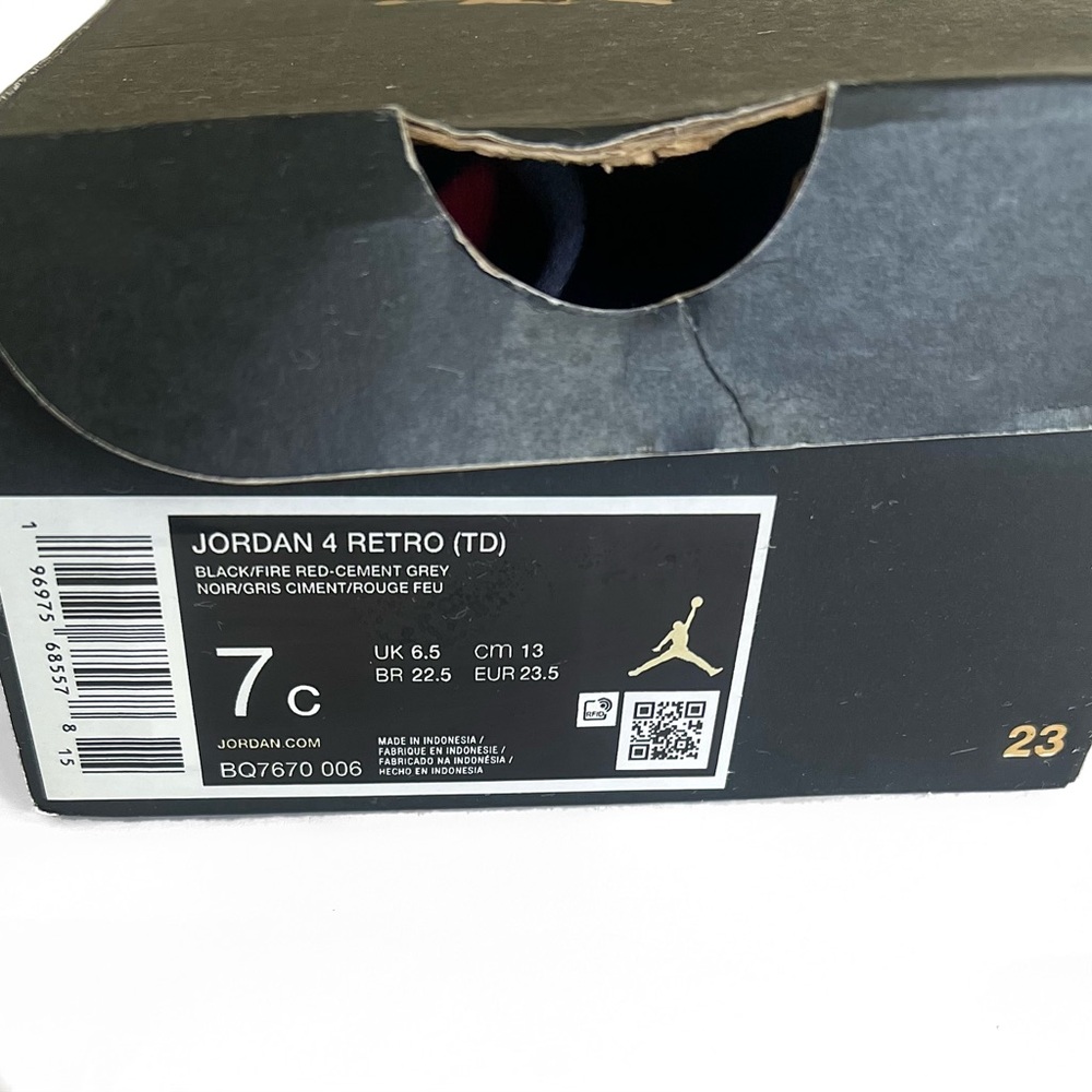 Jordan 4 Retro Toddler Boy Sneaker Size 7C - Picture 9 of 9